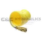 N38-12CC15 Coilhose Nylon Coil, 3/8" x 12', 1/4" Industrial Coupler & Connector, Yellow UPC #029292105200