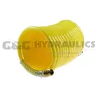 N516-50A Coilhose Nylon Coil, 5/16" x 50', 1/4" NPT Rigid & Swivel Fittings, Yellow UPC #029292276245