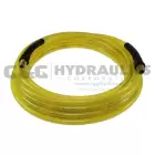 PFE40504TY Coilhose Flexeel Hose, 1/4" x 50', 1/4" MPT Reusable Strain Relief Fittings, Transparent Yellow UPC #029292918732