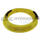 PFE50254TY Coilhose Flexeel Hose, 5/16" x 25', 1/4" MPT Reusable Strain Relief Fittings, Transparent Yellow UPC #029292918770