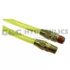 PRE14-15A-TY Coilhose Flexeel Coil, 1/4" x 15', 1/4" NPT Reusable Rigid & Swivel Fittings, Transparent Yellow UPC #029292101028