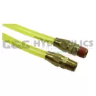 PRE38-15A-TY Coilhose Flexeel Coil, 3/8" x 15', 3/8" NPT Reusable Rigid & Swivel Fittings, Transparent Yellow UPC #029292530965