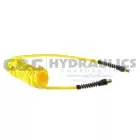 PU14-306-Y Coilhose Flexcoil, 1/4" x 30', 3/8" NPT Rigid Strain Relief Fittings, Yellow UPC #029292481779