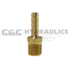 B0404-DL Coilhose Hose Barb, 1/4" ID x 1/4" MPT & Clamp, with Display Packaging UPC #029292214148