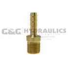 B0404S-DL Coilhose Swivel Hose Barb, 1/4" ID x 1/4" MPT & Clamp, with Display Packaging UPC #029292100458