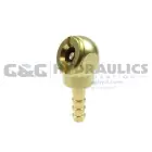 CH12-DL Coilhose Brass Closed Check Ball Chuck, 1/4" Hose Barb, with Display Packaging UPC #029292100519