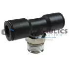 CL720606S Coilhose Male Coilock Swivel Branch Tee, 3/8" OD x 3/8" MPT UPC #029292369817