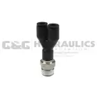CL882502 Coilhose Coilock Dual Tube "Y" Connect, 5/32" OD x 1/8" NPT UPC #029292372664