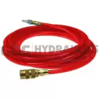 PFE4050TR15X Coilhose Flexeel Hose, 1/4" x 50', Reusable Fittings, Industrial Six Ball Coupler & Connector, Transparent Red UPC # 029292921374