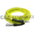 PFE4100TYS59C Coilhose Flexeel Hose, 1/4" x 150', Strain Relief Fittings, 3/8" Automotive Coupler & Connector, Transparent Yellow UPC # 029292532860