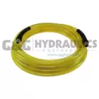 PFE50506TY Coilhose Flexeel Hose, 5/16" x 50', 3/8" MPT Reusable Strain Relief Fittings, Transparent Yellow UPC #029292532310