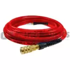 PFE6050TRS15X Coilhose Flexeel Hose, 3/8" x 50', Strain Relief Fittings, Industrial Six Ball Coupler & Connector, Transparent Red UPC # 029292531283