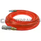 PFE6100TR58C Coilhose Flexeel Hose, 3/8" x 100', Reusable Fittings, 3/8" Industrial Coupler & Connector, Transparent Red UPC # 029292531795