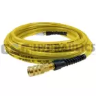 PFE6100TYS15X Coilhose Flexeel Hose, 3/8" x 100', Strain Relief Fittings, Industrial Six Ball Coupler & Connector, Transparent Yellow UPC # 029292532150