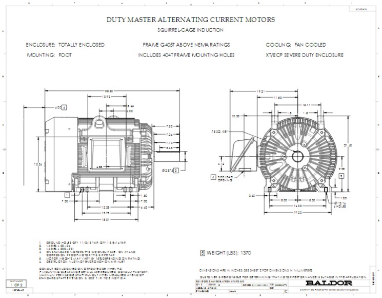 size 324t frame 326t impremedia.net Dimensions Motor  Frame