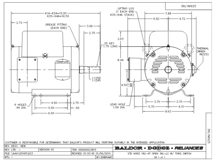 Baldor Motor L1410t Wiring Diagram