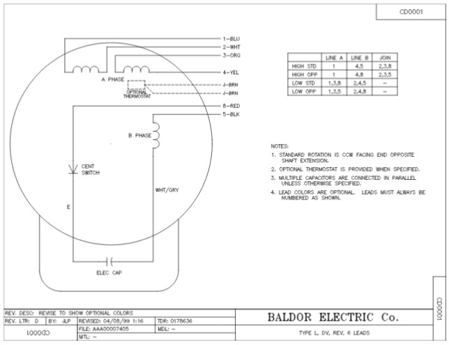 Baldor L1410t Capacitor Wiring Diagram