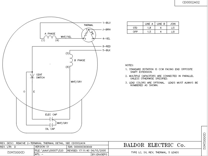 L3708tm Baldor Single Phase Enclosured