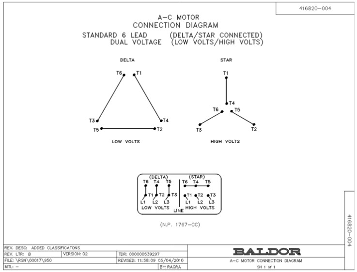 Low Voltage 6 Lead Motor Wiring Diagram - Wiring Diagram