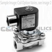 72218RN5VV00N0C111B2 Parker Skinner 2 Way Normally Closed 3/4" NPT Direct Lift Stainless Steel Solenoid Valve 24/60VAC Conduit - 1